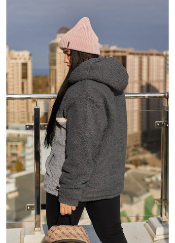 Сіра демісезонна ✨ жіноча утеплена куртка «тедді» — заміри в описі ❄️ куртка-пальто DK/DL Мода без кордонів