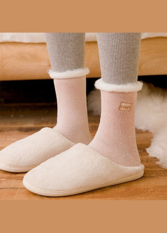 Пудрові шкарпетки жіночі махрові пудра (314862712)