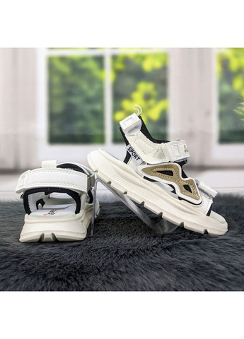 Черно-белые босоножки детские для девочки Jong Golf