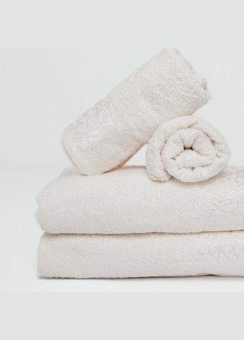 Набір Махрових рушників " ", Махра,Молочний,50/90 і 70/140,8035 Lelit молочний