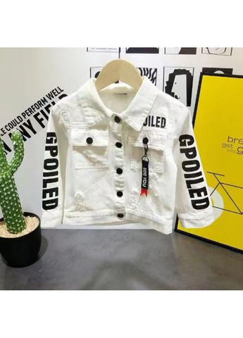 Белая демисезонная детская куртка No Brand