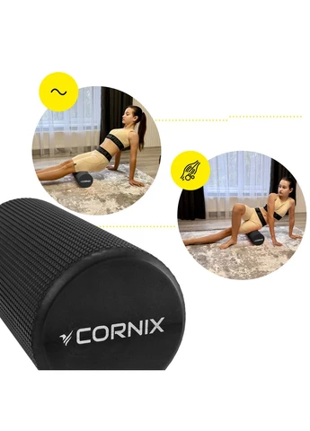 Массажный ролик EVA+ 30 x 15 см (валик, роллер) Black Cornix XR-0300 (402385454)