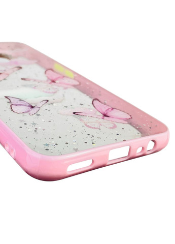 Чехол для A31 с блёстками с бабочками на оппо а31 розовый Oppo (366385823)