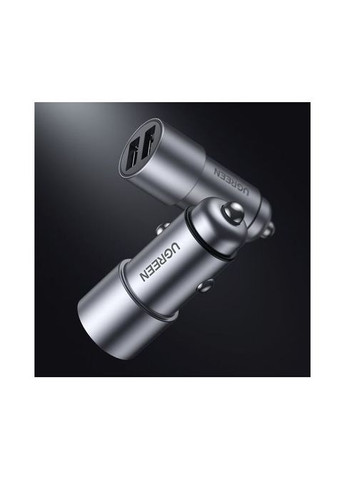 Зарядний пристрій Ugreen USB-A Dual 24W QC Grey (CD130) (268140306)