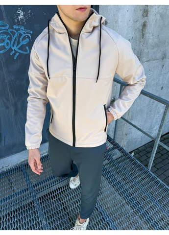 Світло-бежева водовідштовхувальна куртка прайм No Brand