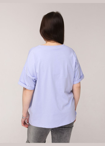 Женская футболка фиолетовая широкая удлиненная однотонная JEANSclub Подовжена - (294755967)