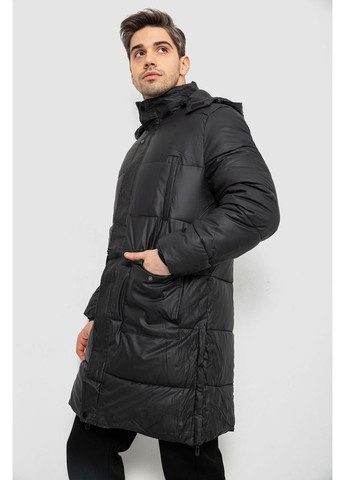 Черная зимняя куртка мужская зимняя удлиненная,, 244rh76-30 Ager
