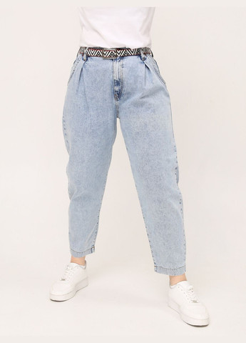 Джинсы бананы женские светло-голубые защипы Banana's John Richone - (297373594)