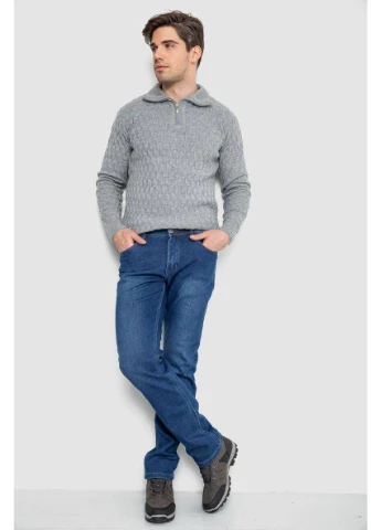 Синие демисезонные джинсы мужские на флисе,, 254r2408 Ager