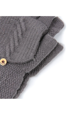 Митенки женские шерсть с акрилом серые АКЕЛЬ LuckyLOOK 671-973 (322789682)