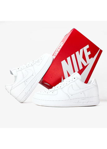 Білі Осінні кросівки чоловічі і жіночі nike air force x drace nocta white | найк еір форс білі No Brand