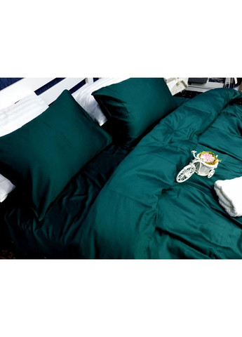 Постельное белье Глубокий изумруд, сатин PREMIUM Полуторный размер, наволочки 50/70 No Brand (364219433)