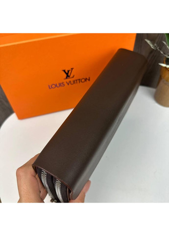 Великий чоловічий клатч барсетка коричневий з екошкіри ProDobro (363259235)