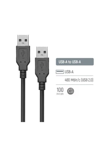 Дата кабель USB 2.0 AM/AM 1.0m black (CW-CBUU071-BK) Colorway (396684157)