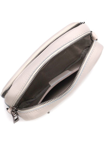 Стильна жіноча сумка крос-боді з натуральної шкіри біла 22295 Vintage (329195425)