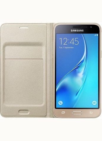 Чохол-книжка Flip Wallet для Galaxy J3 (2016) SM-J320 Gold (EF-WJ320PFEGRU) Samsung (341489246)