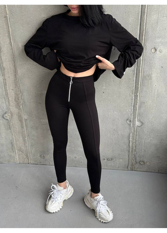 Черные демисезонные женские леггинсы Avanti