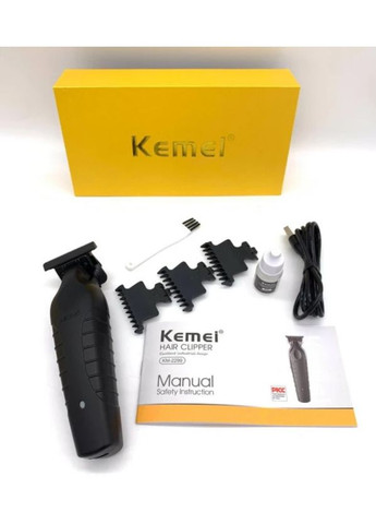Акумуляторна машинка для стрижки USB триммер 3 насадки (2390000001) Kemei KM-2299 (340114291)