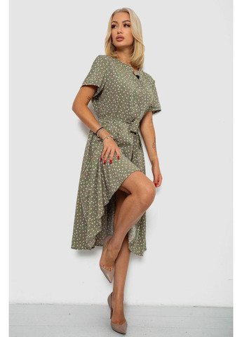 Оливкова сукня софт із принтом,, 230r1111 Ager
