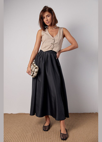 Короткий женский жилет в полоску на пуговицах Lurex (297682532)