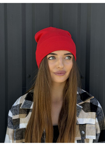 Жіноча демісезонна котонова базова шапка лопата світло-фіолетова STD (367581622)