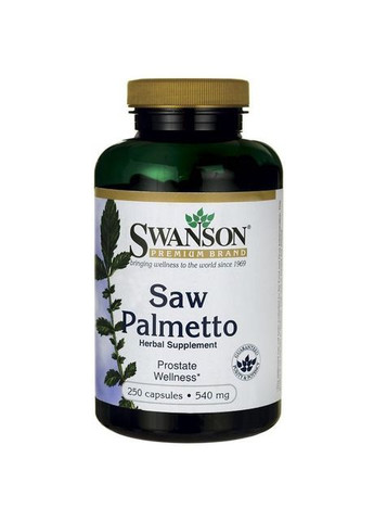 Со Пальметто, Saw Palmetto,, 540 мг, 250 капсул Swanson (366733791)