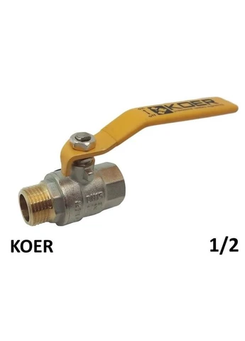 Kран кульовий 1/2" зовн/внутр ручка важіль газ KOER (361149765)