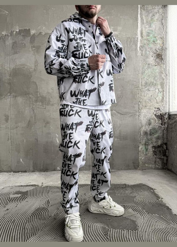 Комбінований демісезонний костюм котоновий сорочка штани оверсайз стильний принт весна осінь No Brand