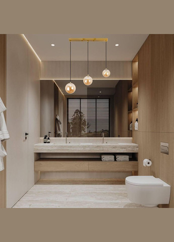 Бронзовая люстра с кофейными 10/12/15см плафонами (61-P151F-3 BRZ+BR 500) No Brand (370072157)