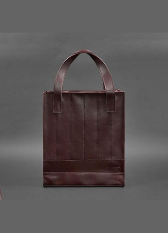 Шкіряна сумка жіноча через плече шоппер Бетсі бордова краст BlankNote (302007711)