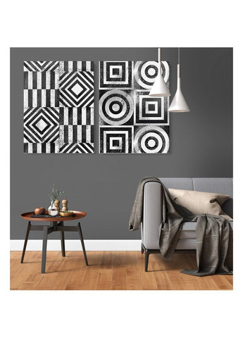 Модульная картина из двух частей Пэчворк 123x80 см (MK21235) Malevich Store (333338844)