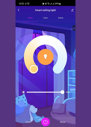 Умный светодиодный светильник с Wi-Fi на потолок No Brand (334302308)