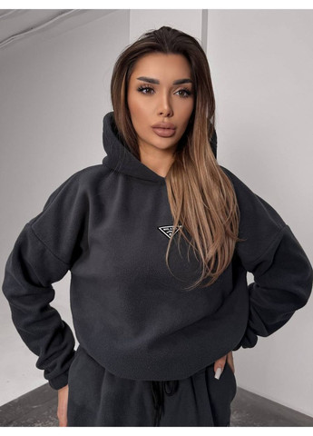 Жіночий флісовий костюм утеплений з худі та штанами No Brand (372046532)