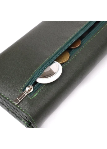 Горизонтальний гаманець у два складення з натуральної шкіри 23067 st leather (394032401)