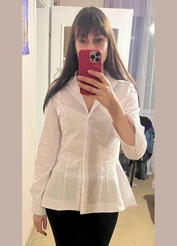 Блуза-туника белая с баской, Р109" 2 Льва (354331587)