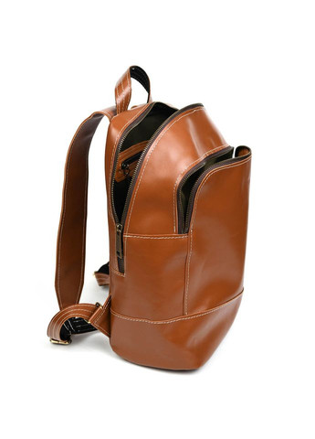 Женский кожаный рюкзак GB-2008-3md гладкая кожа коньячная TARWA (316322224)