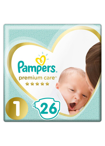 Підгузки Pampers premium care new born размер 1 (2-5 кг) 26 шт (268142699)