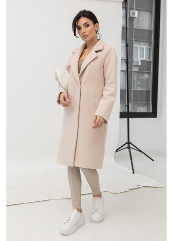 Молочне демісезонне Пальто демісезонне C69 двобортне CHICLY