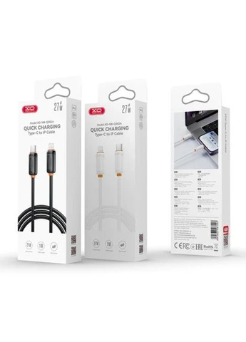 Кабель B-Q302A 27W/1m Type-c to Lightning Білий XO (388781033)