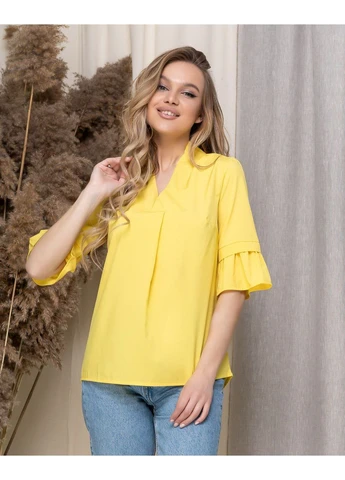 Жовта жіноча базова блузка Fashion