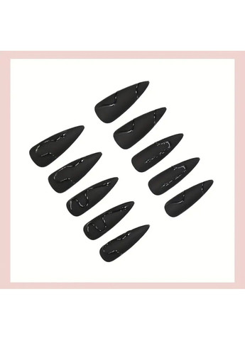 Набір накладних нігтів в комплекті з двостороннім скотчем - Black Stil 1 Nails (308357306)