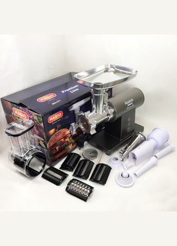 Мясорубка MG-271 Premium Line, Электрическая мясорубка с насадками, Электромясорубка для шинковки Magio (364663844)