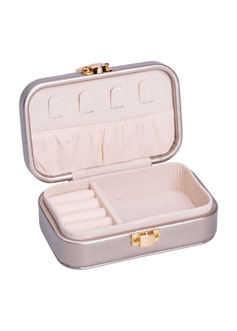 Скринька-органайзер для прикрас з накидним замком 12х7,5х4 см, срібний Yiwu (328440399)