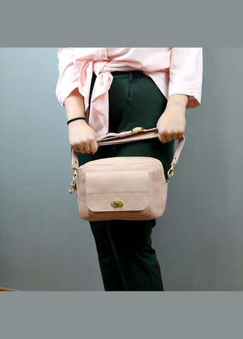 Сумка женская, кожаная. Кросс боди. Цвет Пудра STOK (292732524)