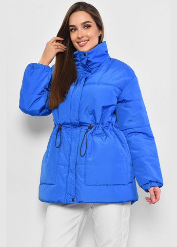 Синя демісезонна куртка жіноча демісезонна синього кольору Let's Shop
