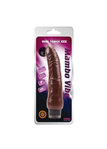 Реалістичний вібратор Real Touch XXX Mambo Vibe, коричневий Chisa (347314925)