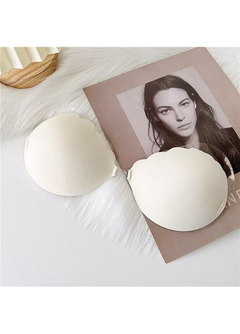 Силиконовый бюстгальтер бра ДВОЙНОЙ ПУШ АП 2см (дышащий) молочный айвори 75АВС Po Fanu (363192891)