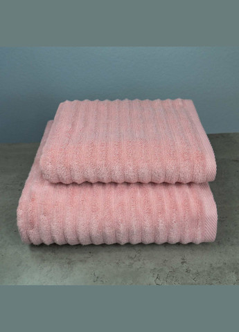 GM Textile набір махрових рушників зеро твіст 2шт 50x90см, 70x140см 550г/м2 (рожевий) рожевий виробництво -