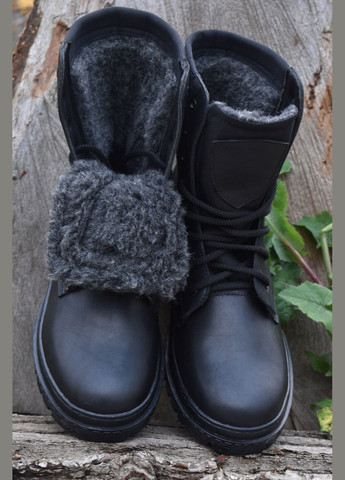 Военные Мужские Тактические Берцы Зимние. 36-48р Черные. Из Натуральной кожи! MSZM-1004 No Brand (301137851)