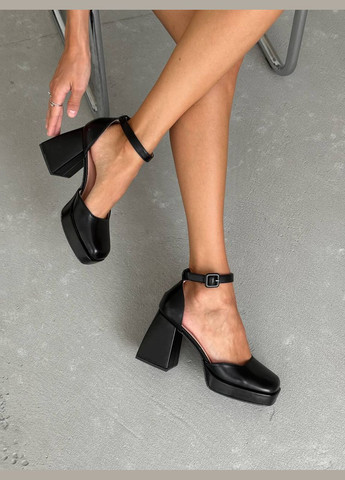 No Brand Ефектні жіночі туфлі чорний з штучна шкіра, — демісезон (347729563)